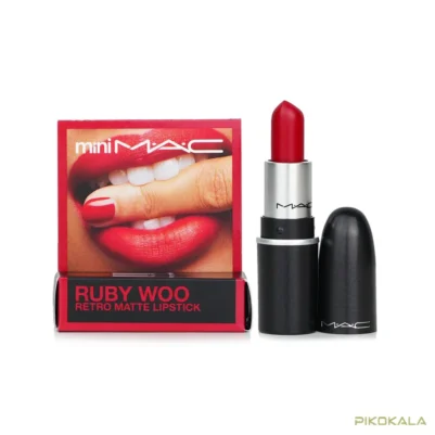 رژ لب mac مدل mini mac ruby woo retro matte lipstick